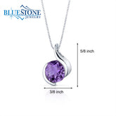 Silver Amethyst Pendant with Chain